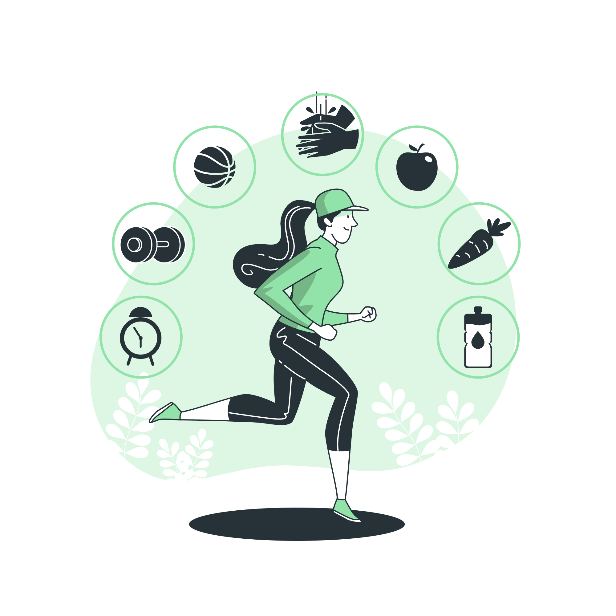 Ilustração sobre equilíbrio e bem-estar